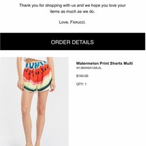 Fiorucci Watermelon Print Shorts